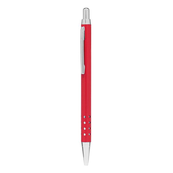 Mosiężny długopis BUDAPEST, czerwony matowy-3099852
