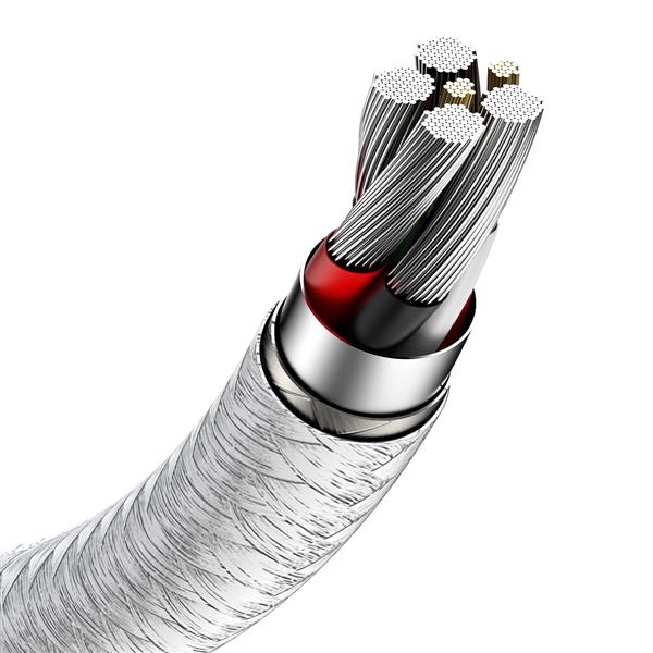 Baseus kabel Cafule Metal USB - USB-C 2,0 m biały 40W-2116050