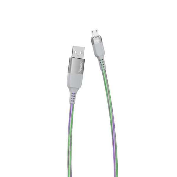 Dudao świecący podświetlany kabel LED USB - micro USB 5 A 1 m szary (L9XM)-2177222
