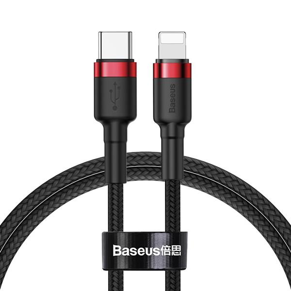 Baseus kabel Cafule PD USB-C - Lightning 1,0 m czerwono-czarny 18W-2081278