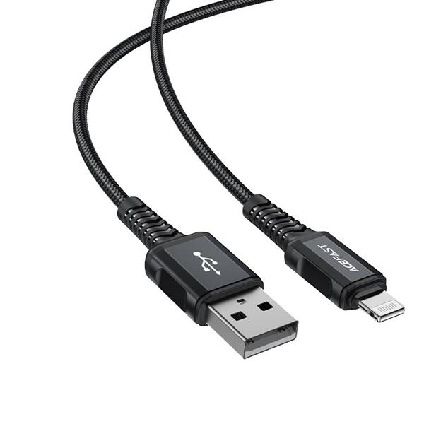 Acefast kabel MFI USB - Lightning 1,8m, 2,4A czarny (C4-02 A Black)-2269741