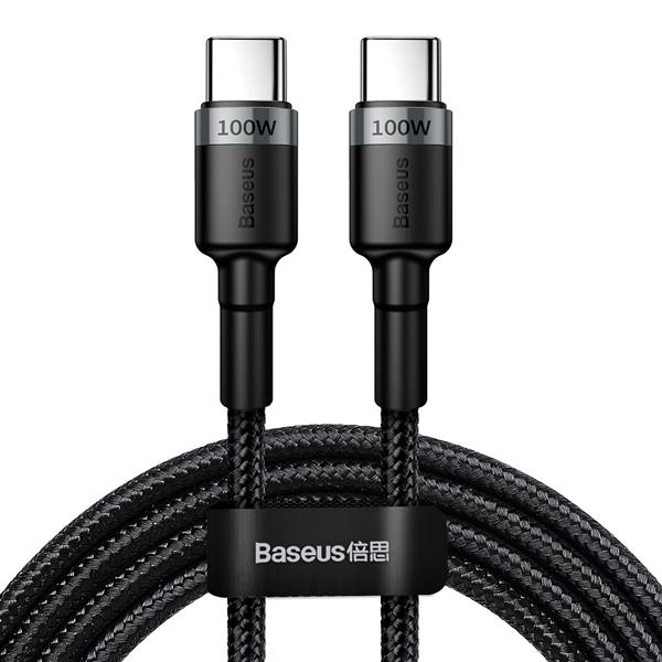 Baseus kabel Cafule PD USB-C - USB-C 2,0 m 5A szaro-czarny 100W-2045419