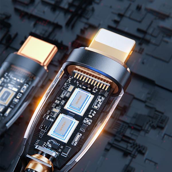 Joyroom kabel szybko ładujący z inteligentnym wyłącznikiem USB-C - Lightning 20W 1.2m czarny (S-CL020A3)-2622041