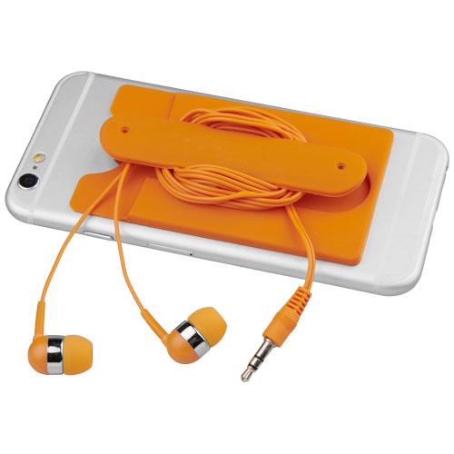 Słuchawki douszne z kablem i silikonowy portfel Wired-2314764
