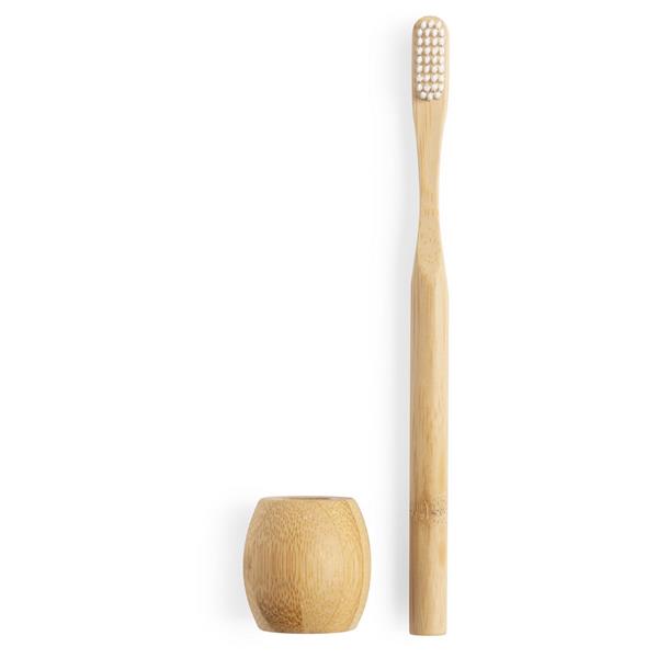 Bambusowa szczoteczka do zębów ze stojakiem-1511344