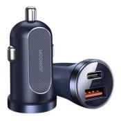 Joyroom szybka ładowarka samochodowa USB Typ C / USB 30 W 5 A Power Delivery Quick Charge 3.0 niebieski (C-A08)