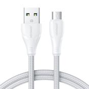 Joyroom kabel USB - micro USB 2.4A Surpass Series do szybkiego ładowania i transferu danych 2 m biały (S-UM018A11)