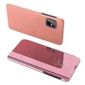 Clear View Case futerał etui z klapką Samsung Galaxy M31s różowy