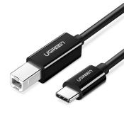 Ugreen kabel przewód do drukarki USB-C - USB-B 480Mb/s 2m czarny (US241)