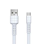 Remax Armor Series płaski kabel przewód USB / USB Typ C 5V 2.4A biały (RC-116a)