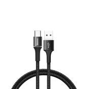 Baseus kabel Halo USB - USB-C 0,5 m 3A czarny