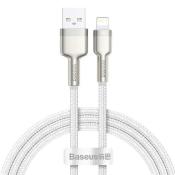 Baseus Cafule Metal Data kabel USB - Lightning 2,4 A 1 m biały (CALJK-A02)