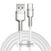 Baseus Cafule Metal Data kabel USB - USB Typ C 66W Quick Charge 2m biały (CAKF000202)