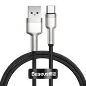 Baseus Cafule Metal Data kabel USB - USB Typ C 66W Quick Charge 1m czarny (CAKF000101)
