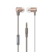 Dudao dokanałowe słuchawki zestaw słuchawkowy z pilotem i mikrofonem 3,5 mm mini jack złote (X13S)
