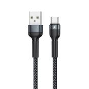 Remax kabel USB - USB Typ C 2,4 A 1 m do ładowania przesyłania danych czarny (RC-124a black)