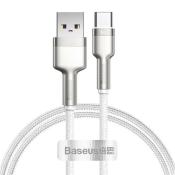 Baseus Cafule Metal Data kabel USB - USB Typ C 66W Quick Charge 1m biały (CAKF000102)