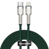 Baseus Cafule Metal Data kabel USB Typ C - Lightning 20 W Power Delivery 2 m zielony (CATLJK-B06)