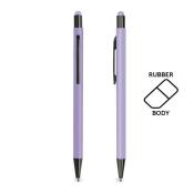 Długopis aluminiowy, gumowany, touch