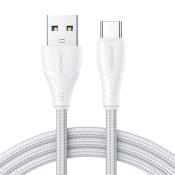 Joyroom kabel USB - USB C 3A Surpass Series do szybkiego ładowania i transferu danych 3 m biały (S-UC027A11)