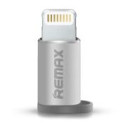 REMAX przejściówka adapter z micro USB na Lightning srebrna