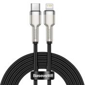 Baseus Cafule Metal Data kabel USB Typ C - Lightning 20 W Power Delivery 2 m czarny (CATLJK-B01)