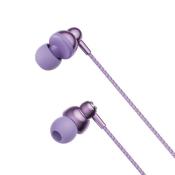 XO słuchawki przewodowe EP55 jack 3,5mm dokanałowe fioletowe