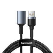 Baseus Cafule wytrzymały nylonowy kabel przewód przedłużacz USB 3.0 (męski) / USB 3.0 (żeński) 2 A 1 m szary (CADKLF-B0G)