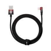 Baseus MVP 2 Elbow kątowy kabel przewód z bocznym wtykiem USB / Lightning 2m 2.4A czerwony (CAVP000120)