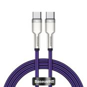 Baseus kabel Cafule Metal PD USB-C - USB-C 1,0 m fioletowy 100W