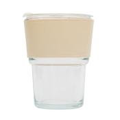 Kubek szklany Vigo 350 ml, beżowy/transparentny