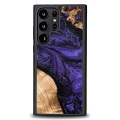 Etui z drewna i żywicy na Samsung Galaxy S23 Ultra Bewood Unique Violet - fioletowo-czarne