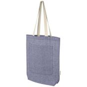 Pheebs torba na zakupy o pojemności 9 l z bawełny z recyklingu o gramaturze 150 g/m2 i z przednią kieszenią