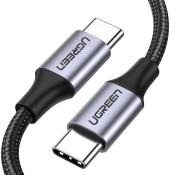 Ugreen kabel przewód USB Typ C - USB Typ C Quick Charge 480 Mbps 60 W 3 A 1 m czarno-szary (US261 50150)