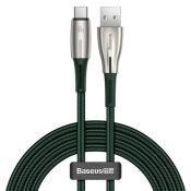 Baseus Water Drop kabel USB - USB Typ C 66 W (11 V / 6 A) Huawei SuperCharge SCP 2 m zielony (CATSD-N06)