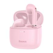 Baseus E8 bezprzewodowe słuchawki Bluetooth 5.0 TWS douszne wodoodporne IPX5 różowy (NGE8-04)