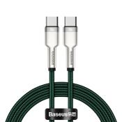 Baseus kabel Cafule Metal PD USB-C - USB-C 1,0 m zielony 100W