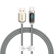 Baseus kabel Display USB - USB-C 1,0 m 5A srebrny
