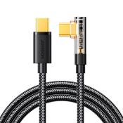 Joyroom kabel USB C kątowy - USB C do szybkiego ładowania i transferu danych 100W 1,2 m czarny (S-CC100A6)