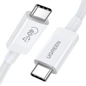 Kabel Ugreen US506 USB4 40Gbps 8K 60Hz USB-C - USB-C PD 100W 80cm - biały
