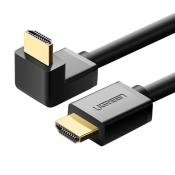 Ugreen kątowy kabel HDMI (90°) 4K  1m czarny (HD103)