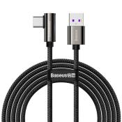 Baseus Legendary kątowy kabel przewód dla graczy USB - USB Typ C 66W 2m czarny (CATCS-C01)