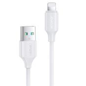 Joyroom kabel do ładowania / transmisji danych USB - Lightning 2.4A 0,25m biały (S-UL012A9)