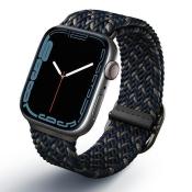 UNIQ pasek Aspen Apple Watch 44/42/45/49 mm Series 4/5/6/7/8/SE/SE2/Ultra Braided DE niebieski/obsidian blue
