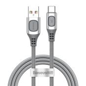 Baseus kabel Flash USB - USB-C 1,0 m 5A srebrny