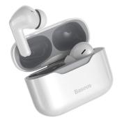 Baseus SIMU S1 bezprzewodowe słuchawki Bluetooth 5.1 TWS z aktywną redukcją szumów ANC biały (NGS1-02)