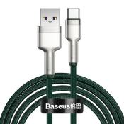 Baseus kabel Cafule Metal USB - USB-C 2,0 m zielony 40W