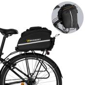 Wozinsky duża torba rowerowa na bagażnik 35l + pokrowiec przeciwdeszczowy czarny (WBB19BK)