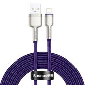 Baseus kabel Cafule Metal USB - Lightning 2,4A 2,0 m fioletowy