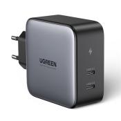 Ugreen ładowarka sieciowa 2x USB Typ C 100W Power Delivery szary (50327)